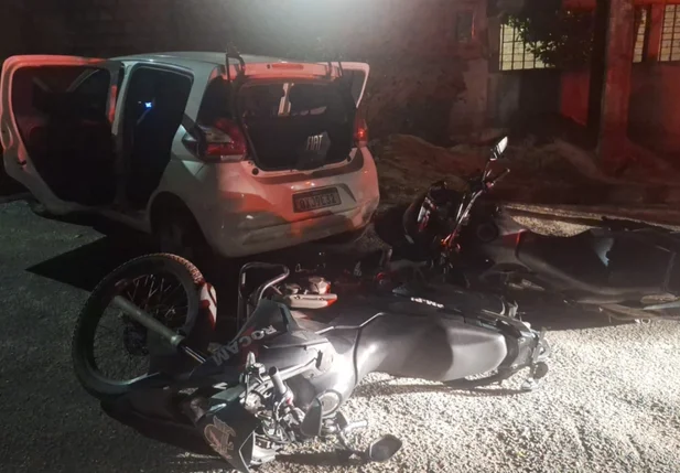 Perseguição da PM termina com três criminosos baleados em Teresina