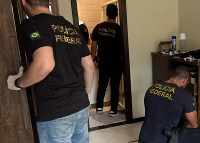Polícia Federal cumprindo mandado em endereço ligado ao pediatra