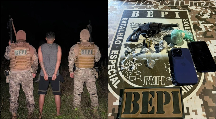 Polícia Militar prende acusado de tráfico de drogas em Água Branca