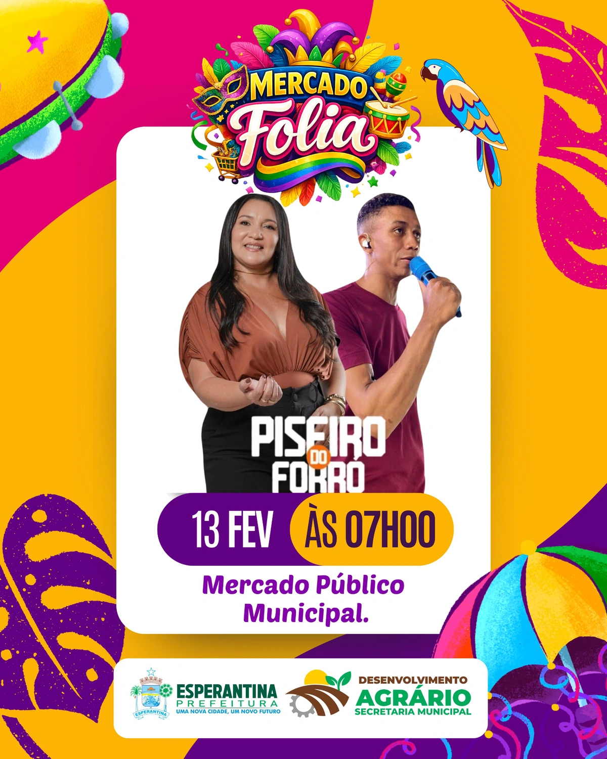 Prefeitura de Esperantina realiza Mercado Folia 2026 no Mercado Público Municipal