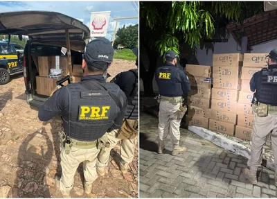 PRF apreende 20 mil maços de cigarros contrabandeados