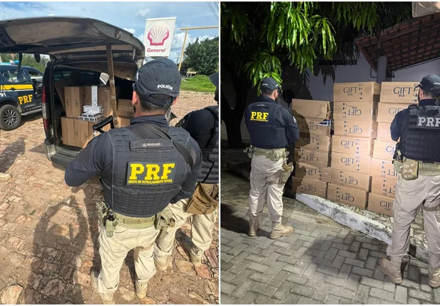 PRF apreende 20 mil maços de cigarros contrabandeados