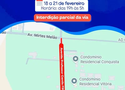Trecho interditado
