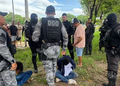 Troca de tiros termina com dois bandidos presos no bairro Dirceu