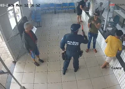 Briga entre PM e caminhoneiro