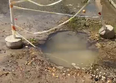 Buraco com quase meio metro de profundidade gera transtornos na zona leste