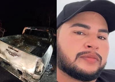 Caminhonete encontrada destruída/ Marcílio Sales Brito
