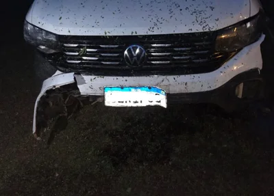 Carro conduzido pelo vereador Dr. Ítalo Ibiapina no momento do acidente