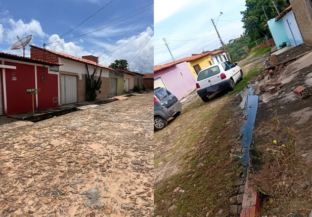 Calçamento “cabeça de jacaré”