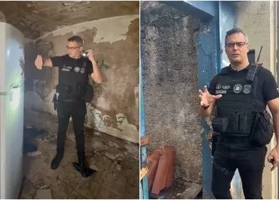 Depósito de objetos furtados localizado pela equipe do delegado Tales Gomes