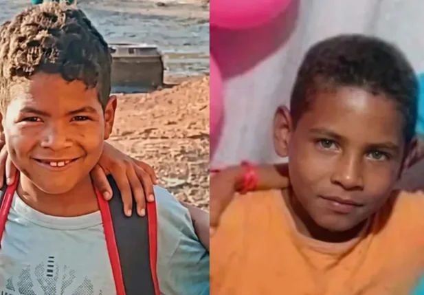 Dois irmãos identificados como Jandson, de 7 anos, e Jozilan, de 11 anos