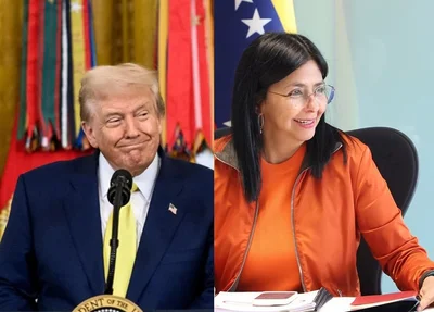 Donald Trump e Delcy Rodriguez
