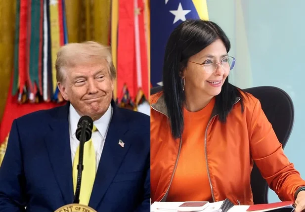 Donald Trump e Delcy Rodriguez