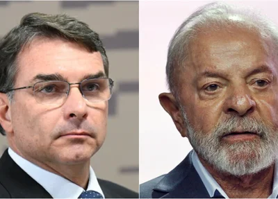 Flávio Bolsonaro e Lula