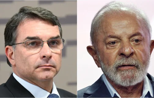 Flávio Bolsonaro e Lula