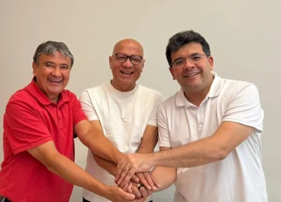 Franzé Silva em reunião com Wellington Dias e Rafael Fonteles