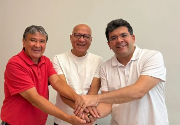 Franzé Silva em reunião com Wellington Dias e Rafael Fonteles