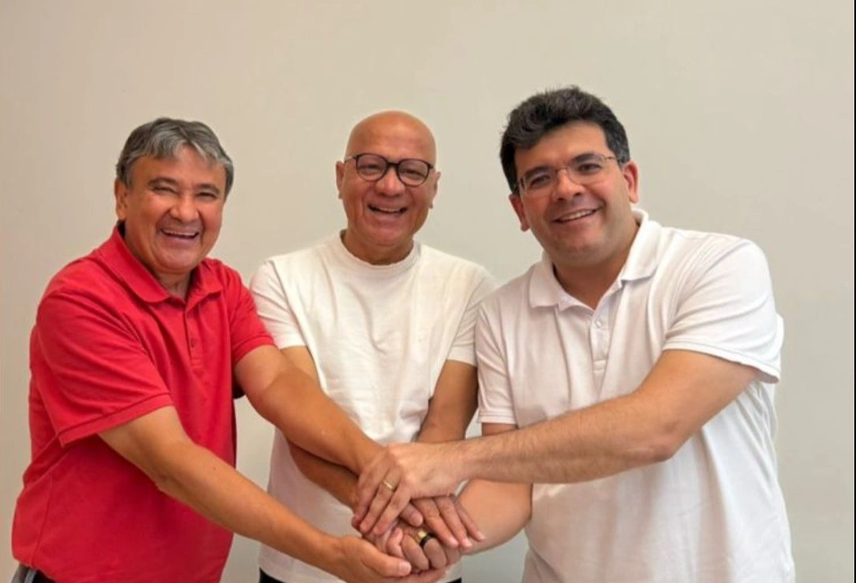 Franzé Silva em reunião com Wellington Dias e Rafael Fonteles