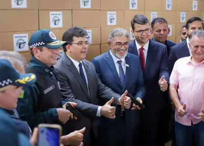 Governador Rafael Fonteles entrega pistolas Glock