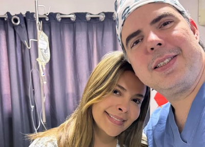 Gyselle Soares e o médico