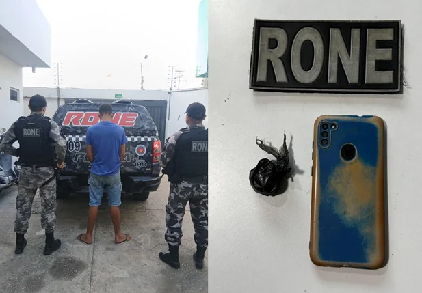 Homem preso por tráfico na zona norte