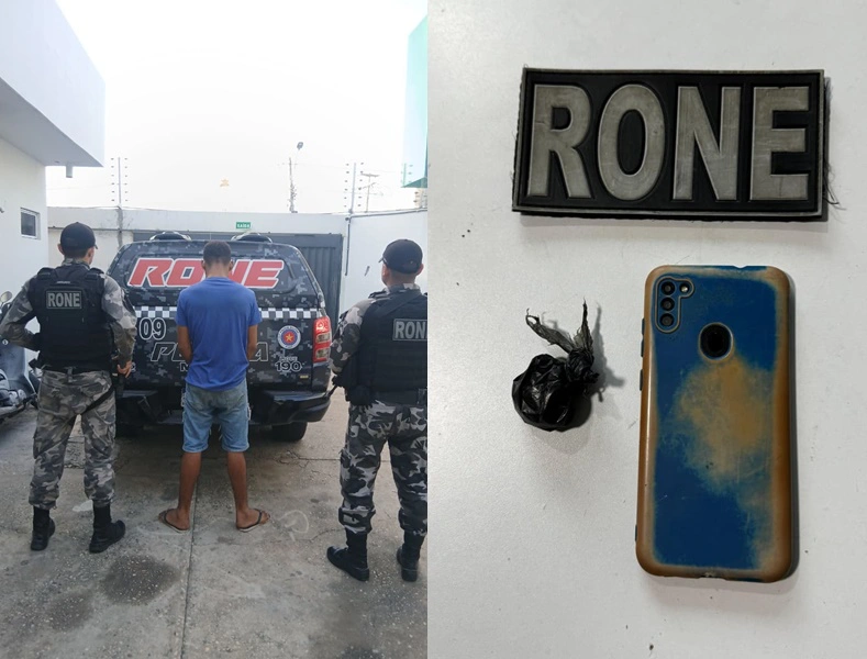 Homem preso por tráfico na zona norte