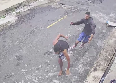 João Pedro foi flagrado por câmeras de segurança cometendo o crime contra Bruno Lima dos Santos