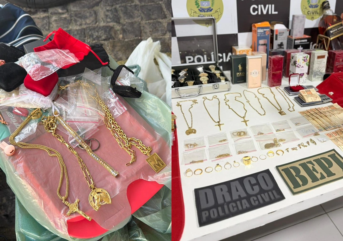 Joias encontradas com idoso acusado de receptação