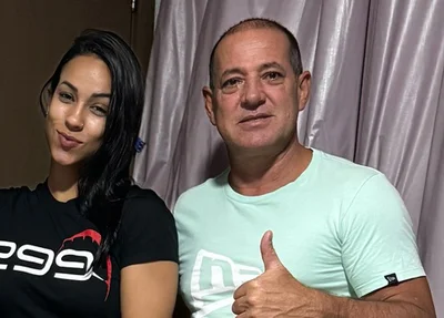 Karla Thaynnara e o pai José Carlos