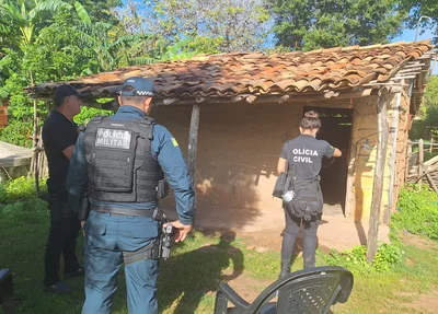Local onde a vítima foi assassinada em Luís Correia
