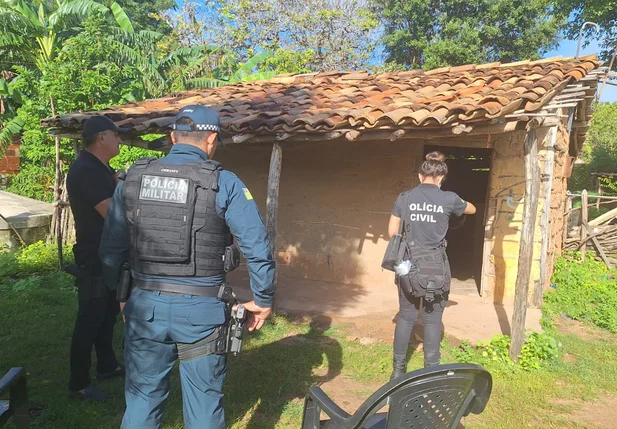 Local onde a vítima foi assassinada em Luís Correia