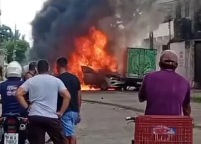 Momento da explosão