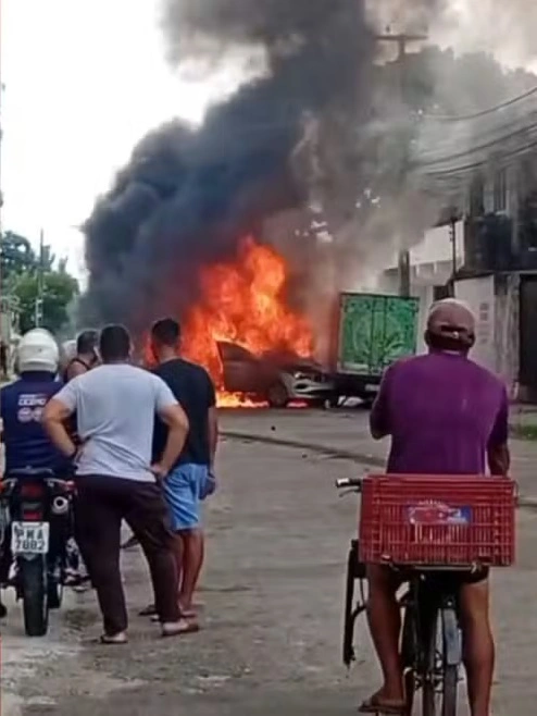 Momento da explosão