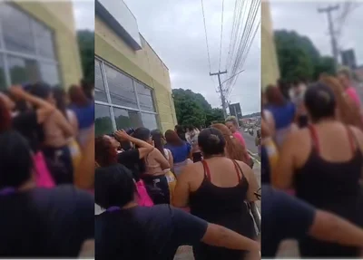 Mulheres enfrentam fila em frente a UBS do Bueno Aires