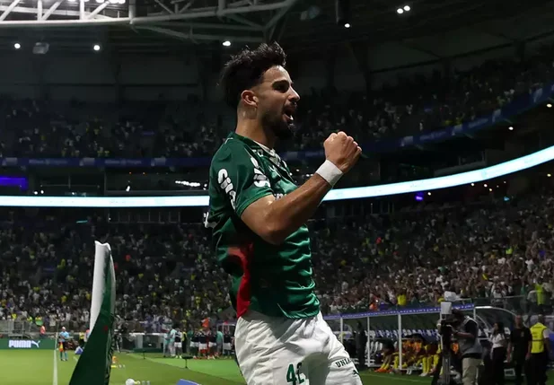 Palmeiras vence Mirassol com gol no primeiro tempo no Allianz Parque Flaco López comemorando o gol da partida