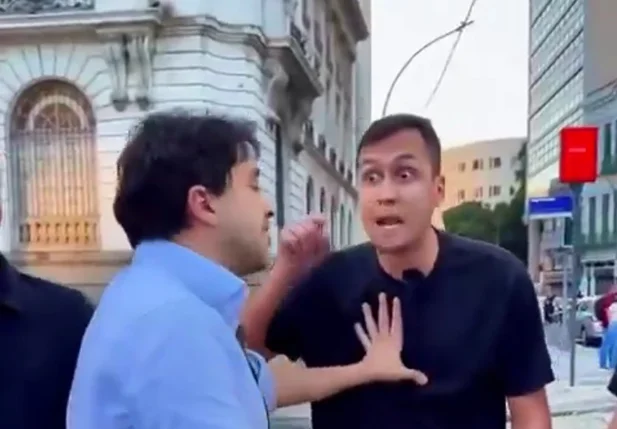 Pré-candidato Renan Santos e suplente de vereador batem boca e trocam empurrões