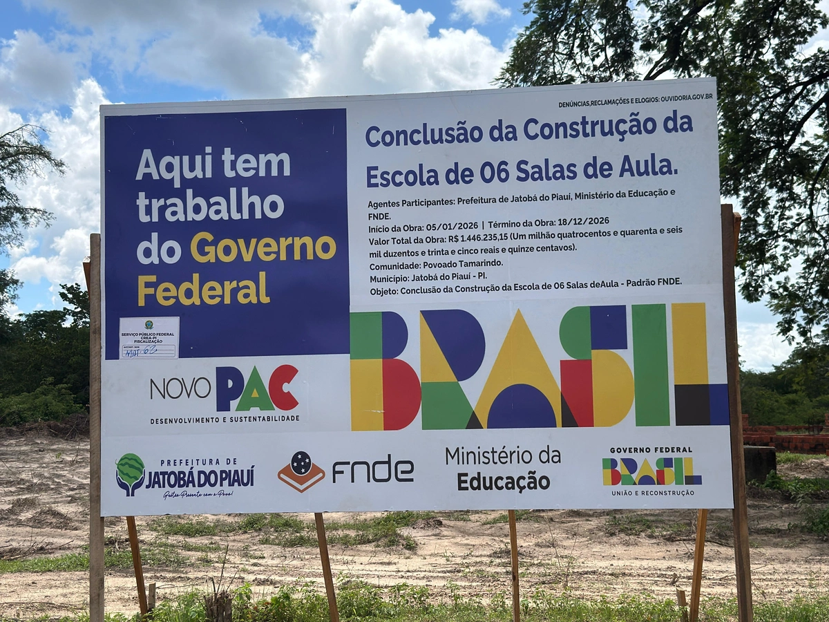 Prefeito consegue destravar obra de escola de R$ 1,4 milhão em Jatobá do Piauí