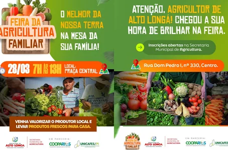 Prefeitura de Alto Longá abre inscrições para a Feira da Agricultura Familiar