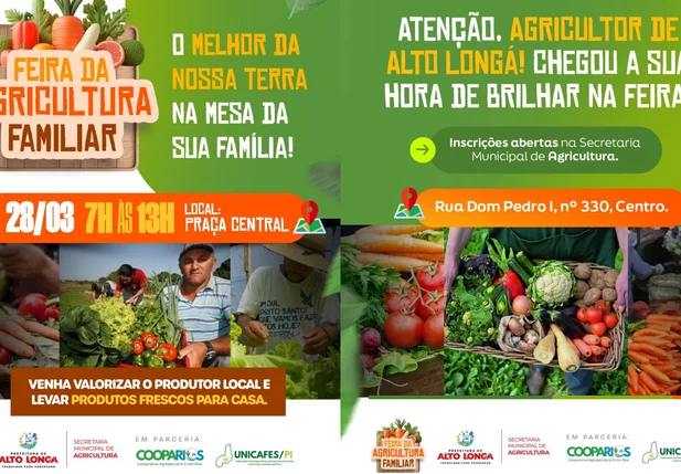 Prefeitura de Alto Longá abre inscrições para a Feira da Agricultura Familiar