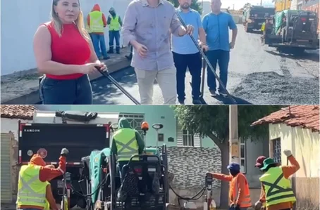 Prefeitura de Dom Expedito Lopes avança com obras de asfaltamento