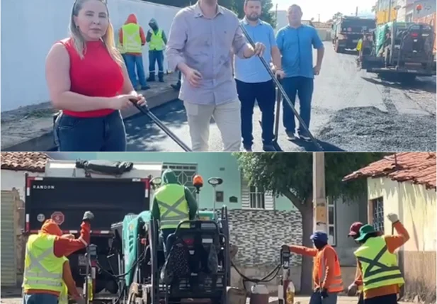 Prefeitura de Dom Expedito Lopes avança com obras de asfaltamento