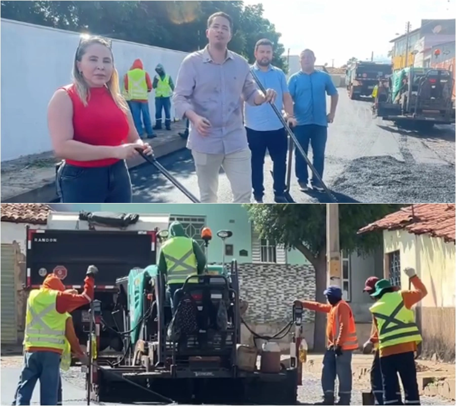 Prefeitura de Dom Expedito Lopes avança com obras de asfaltamento