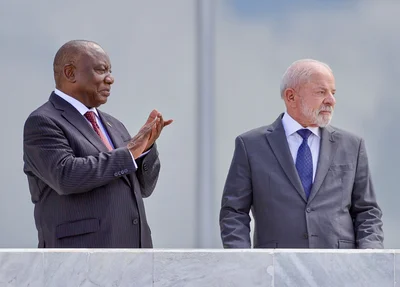 Presidente Lula com o presidente da África do Sul, Cyril Ramaphosa