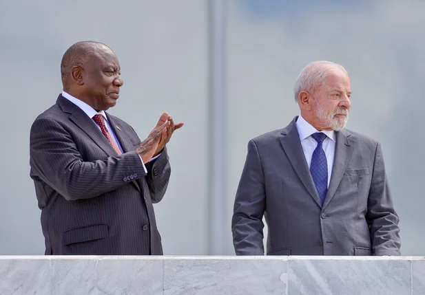 Presidente Lula com o presidente da África do Sul, Cyril Ramaphosa