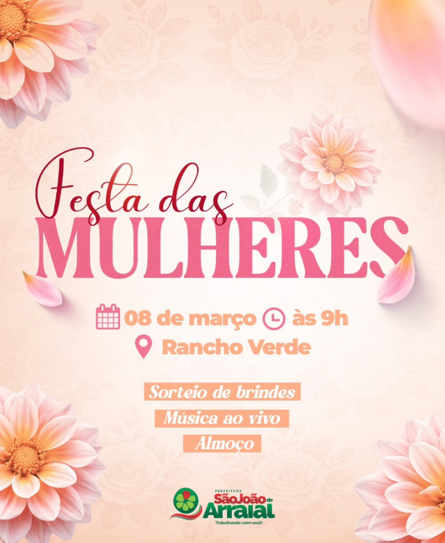 São João do Arraial prepara festa especial em homenagem ao Dia Internacional da Mulher