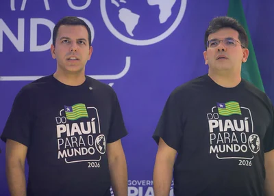 Secretário Rodrigo Torres e o governador Rafael Fonteles