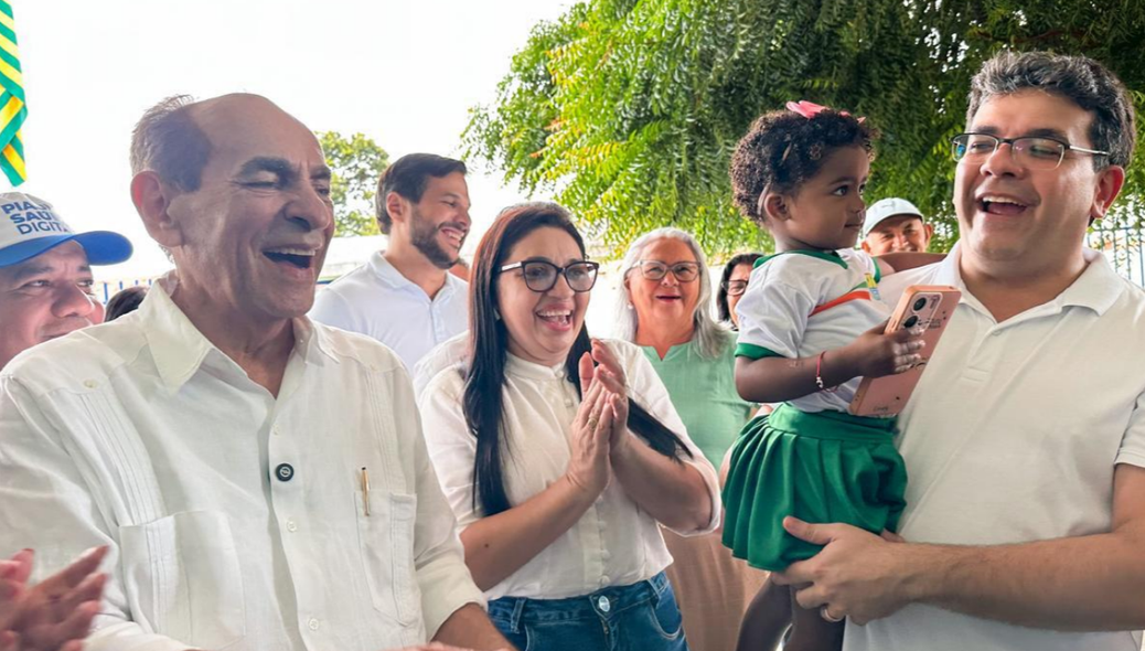 Senador Marcelo Castro, prefeita Gerlane Cabral e Rafael Fonteles