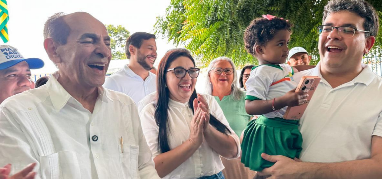 Senador Marcelo Castro, prefeita Gerlane Cabral e Rafael Fonteles