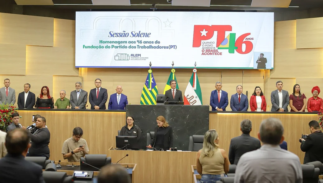 Sessão solene em alusão aos 46 anos do PT