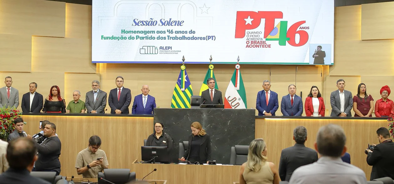 Sessão solene em alusão aos 46 anos do PT